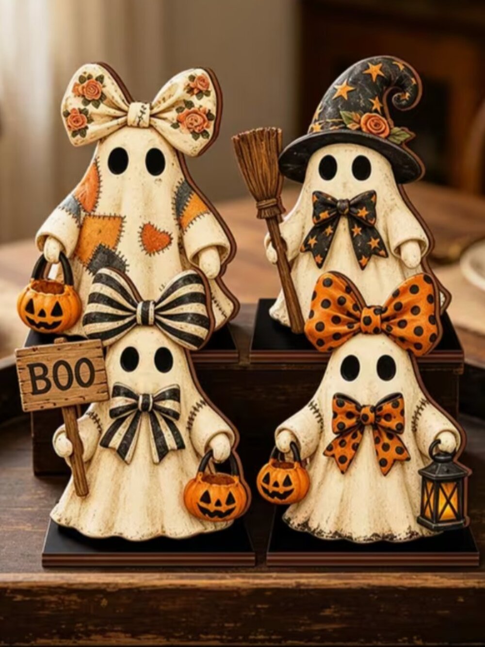 4-Piece Halloween Ghost Set